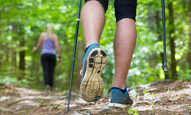 Füße Nordic Walking
